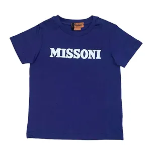 T-shirt pour garçons avec logo bleu