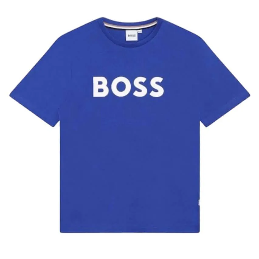 T-shirt pour garçons avec logo bleu