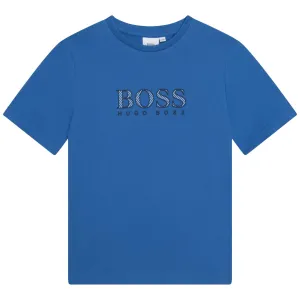 T-shirt pour garçons avec logo bleu