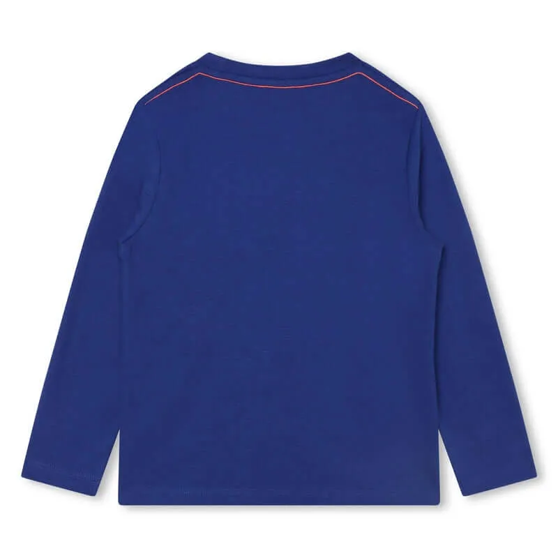 Haut en Coton Biologique Bleu pour Garçons