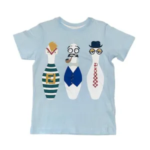 T-shirt à épingles bleu pour garçons
