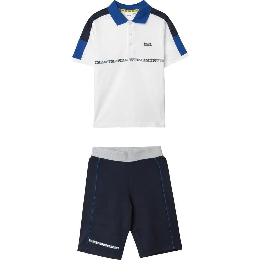 Ensemble Polo et Short Bleu pour Garçons