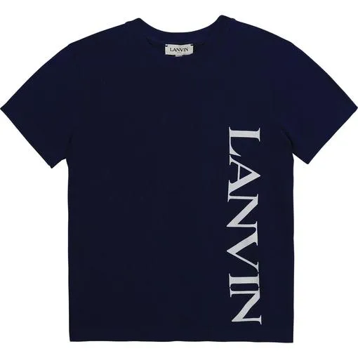 T-shirt pour garçons bleu côté marqué