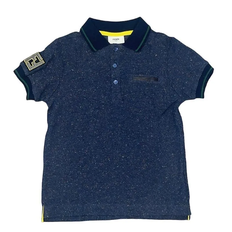Polo Bleu Tacheté pour Garçons