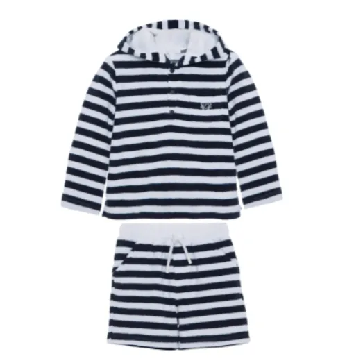 Ensemble à rayures bleues pour garçons