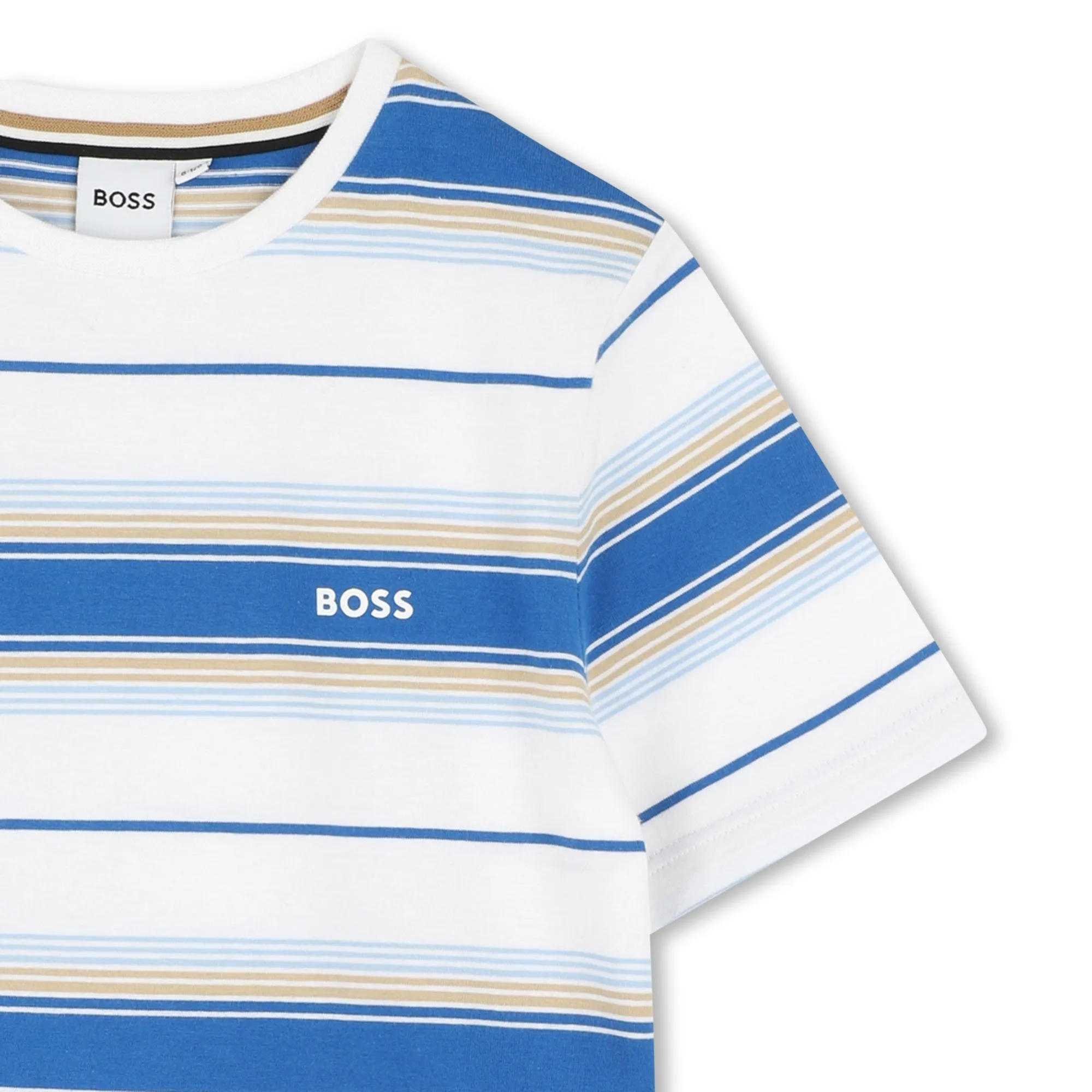 T-shirt court à rayures bleues pour garçons