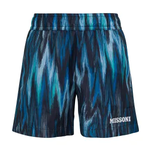 Short de bain tie-dye bleu pour garçons