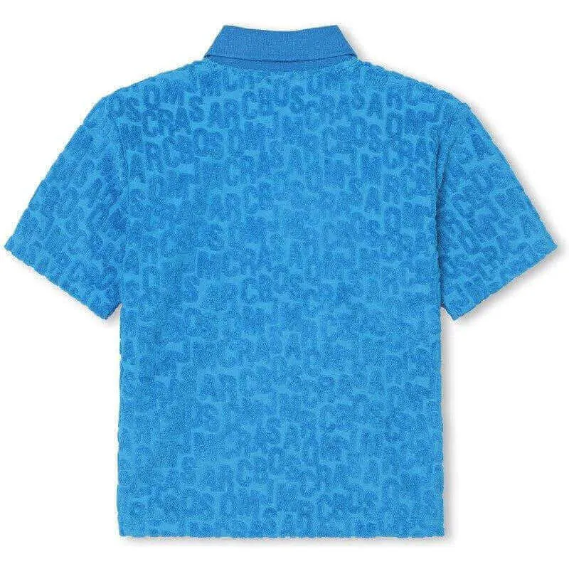Polo en éponge bleu pour garçons