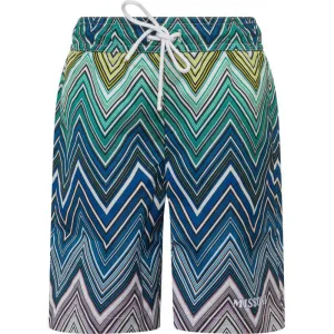 Short de bain bleu zigzag pour garçons