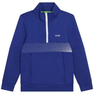 Pull à capuche bleu pour garçons avec fermeture éclair