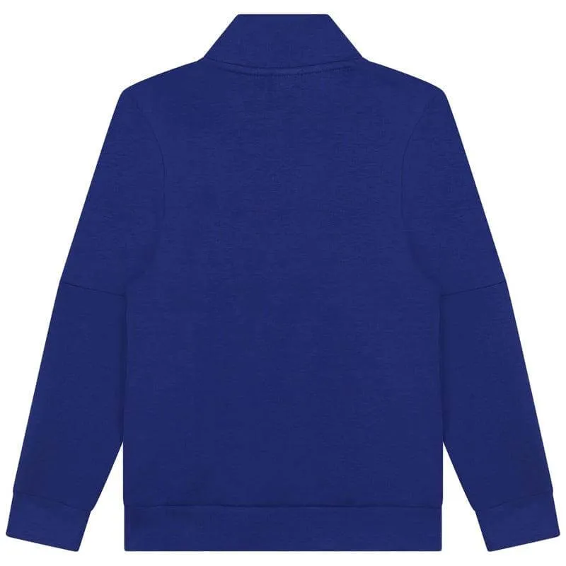 Pull à capuche bleu pour garçons avec fermeture éclair