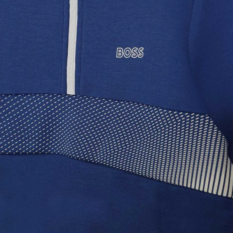 Pull à capuche bleu pour garçons avec fermeture éclair
