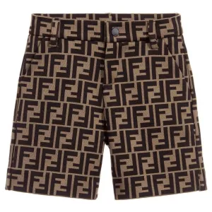 Short Brown FF Logo pour Garçons