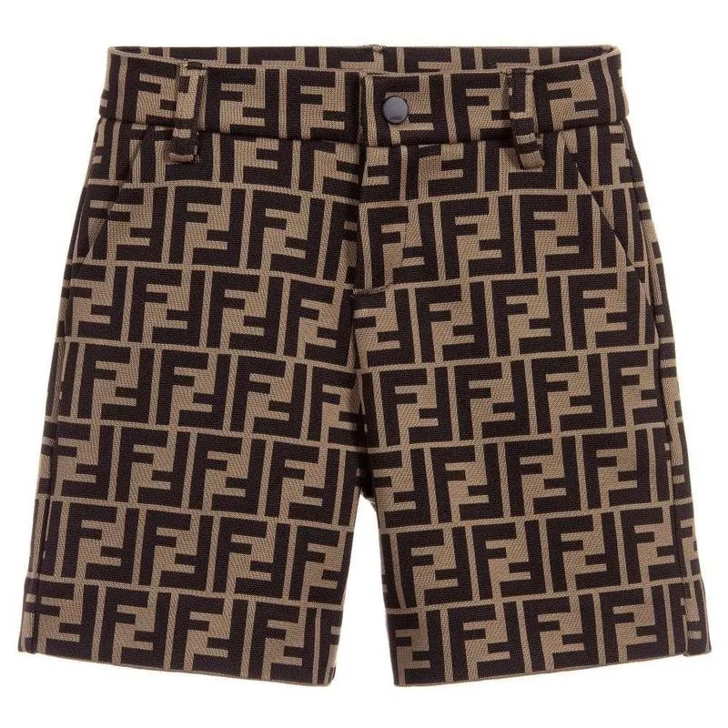 Short Brown FF Logo pour Garçons