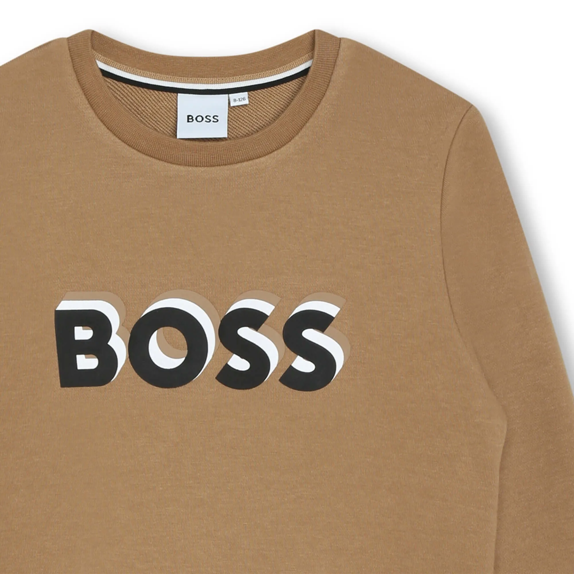 Sweat-shirt à logo marron pour garçons