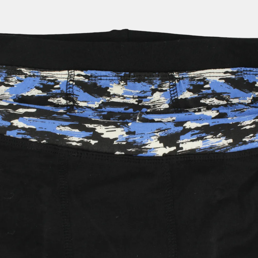 Boxers en Coton pour Garçons – Noir & Bleu (Lot de 2)