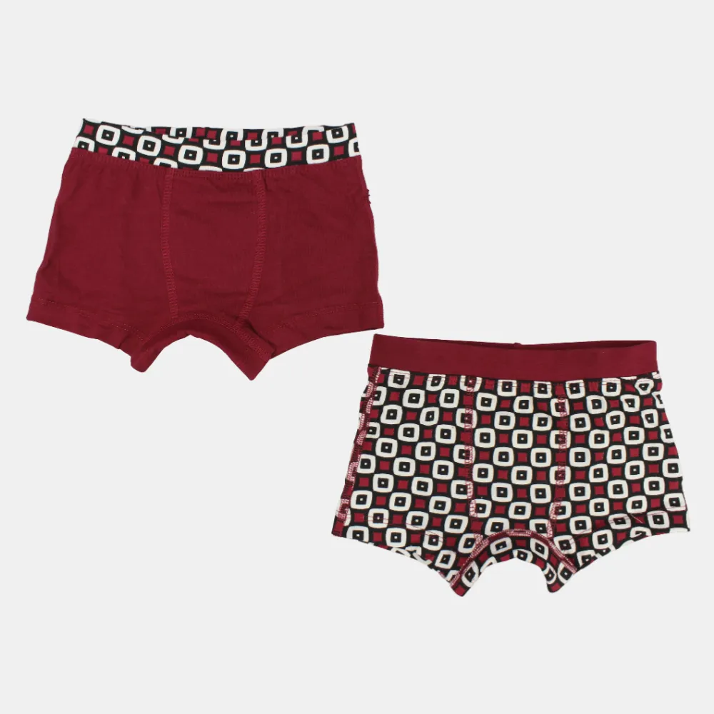 Boxers en Coton pour Garçons – Marron (Lot de 2)