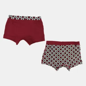 Boxers en Coton pour Garçons – Marron (Lot de 2)