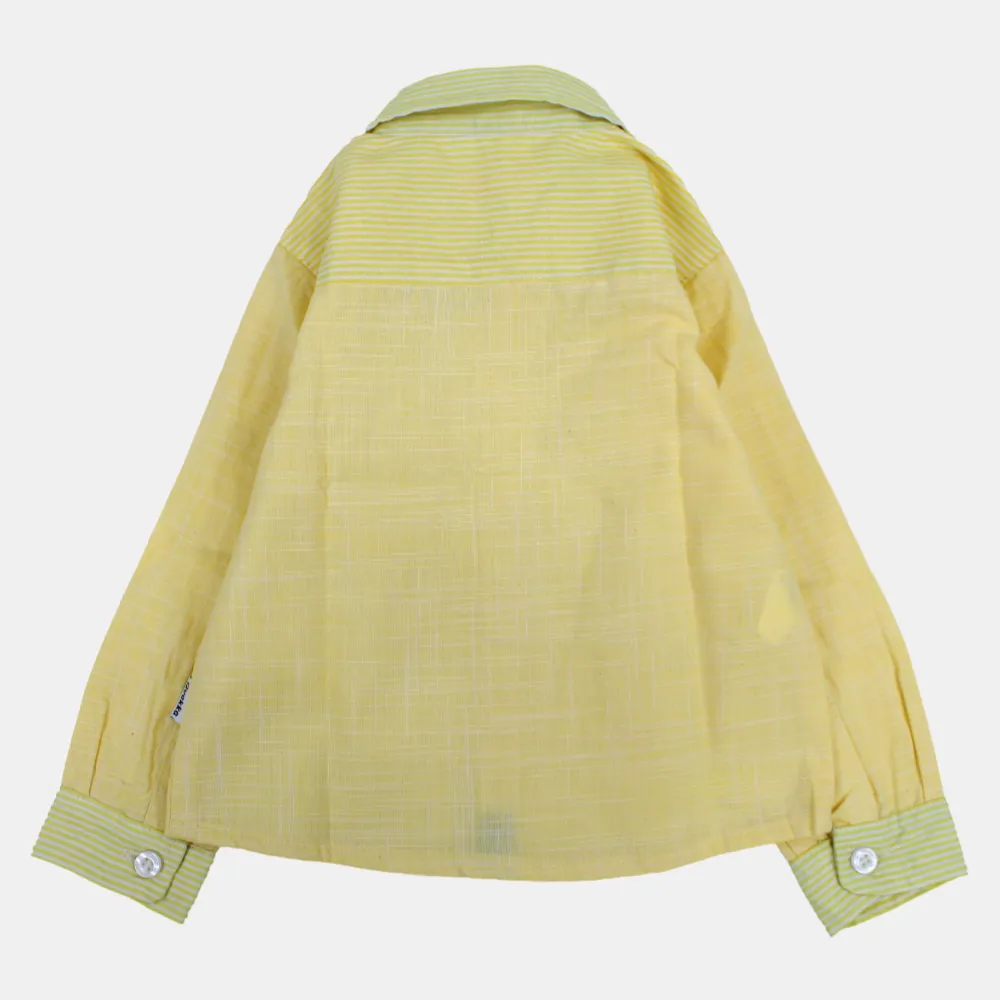 Chemise en coton à manches longues pour garçons avec des couleurs amusantes
