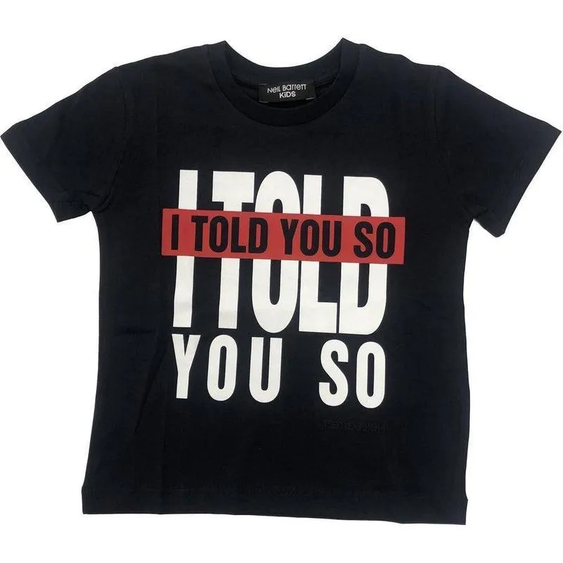 T-shirt en coton pour garçons marine 