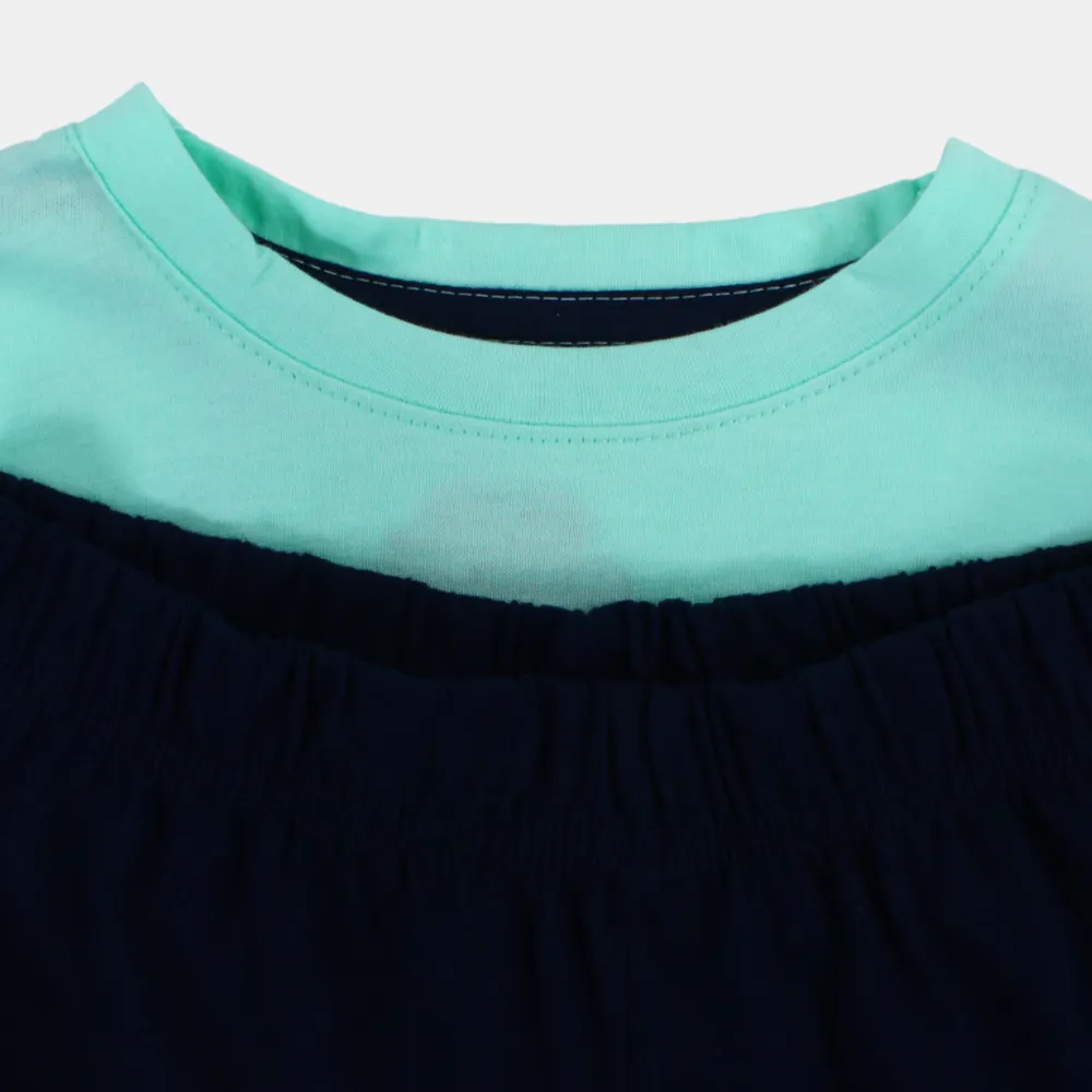 Pyjama en coton pour garçons – Aqua