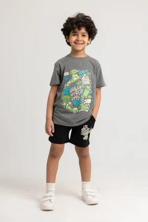 Pyjama en coton pour garçons – Gris
