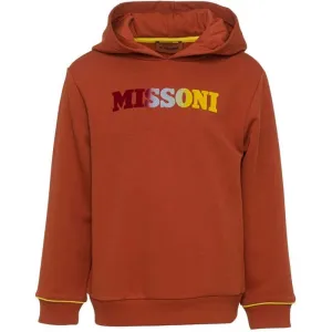 Pull à capuche en coton pour garçons avec logo rouille