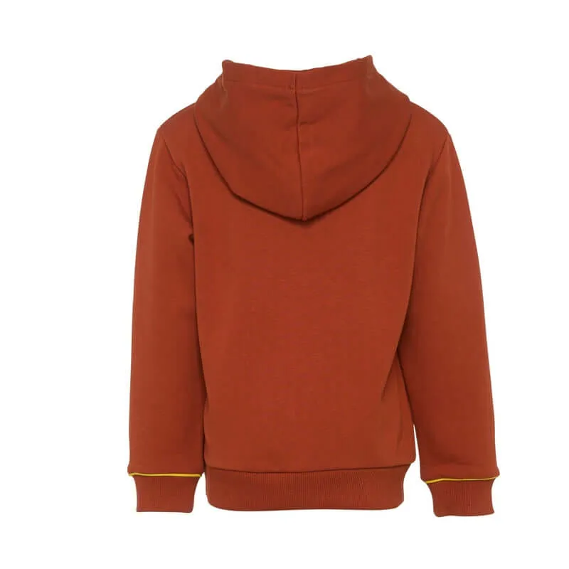 Pull à capuche en coton pour garçons avec logo rouille