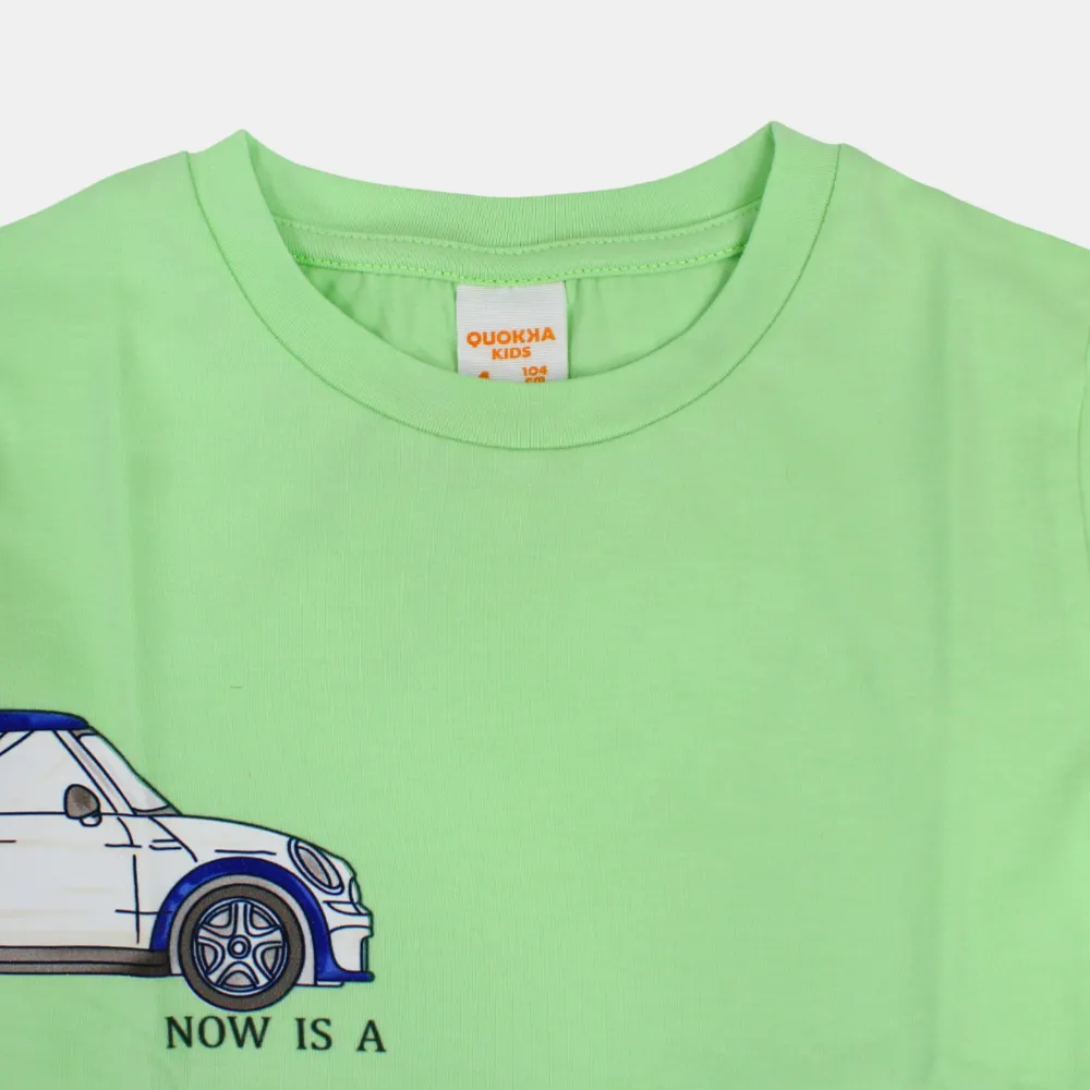 T-shirt en coton à manches courtes pour garçons avec motif de voitures