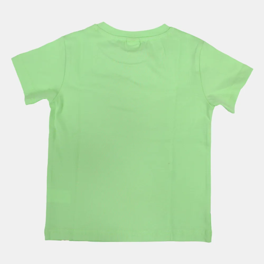 T-shirt en coton à manches courtes pour garçons avec motif de voitures