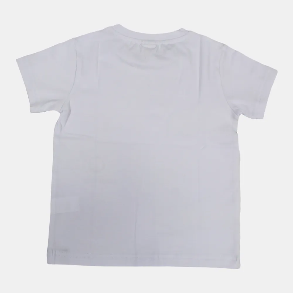 T-shirt en coton à manches courtes pour garçons avec motif de voitures
