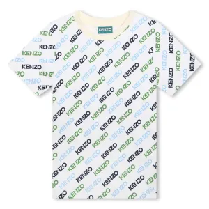 T-shirt pour garçons avec impression de logo Cream All Over