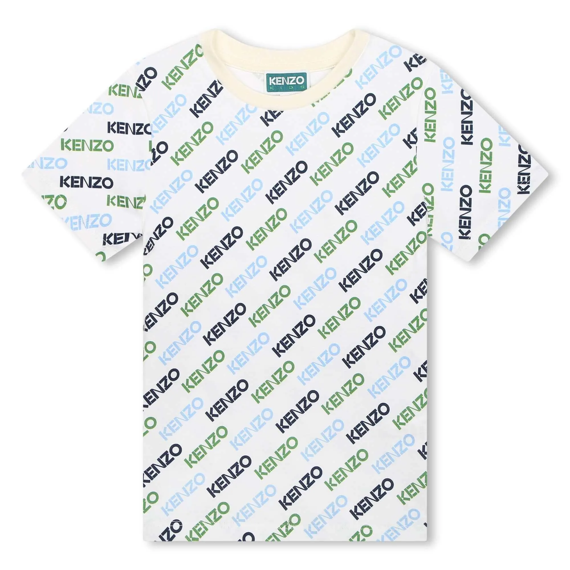 T-shirt pour garçons avec impression de logo Cream All Over