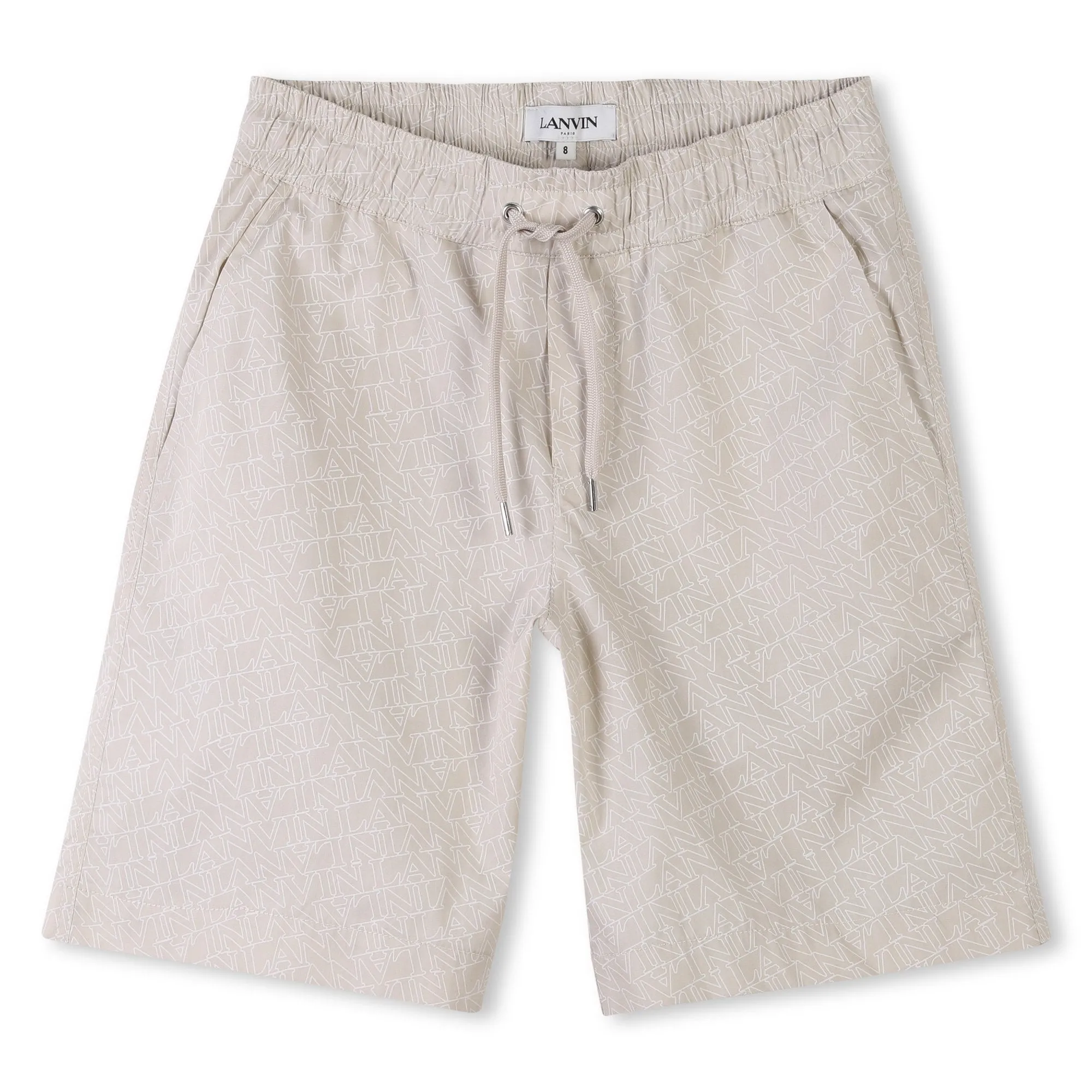 Short à logo crème pour garçons