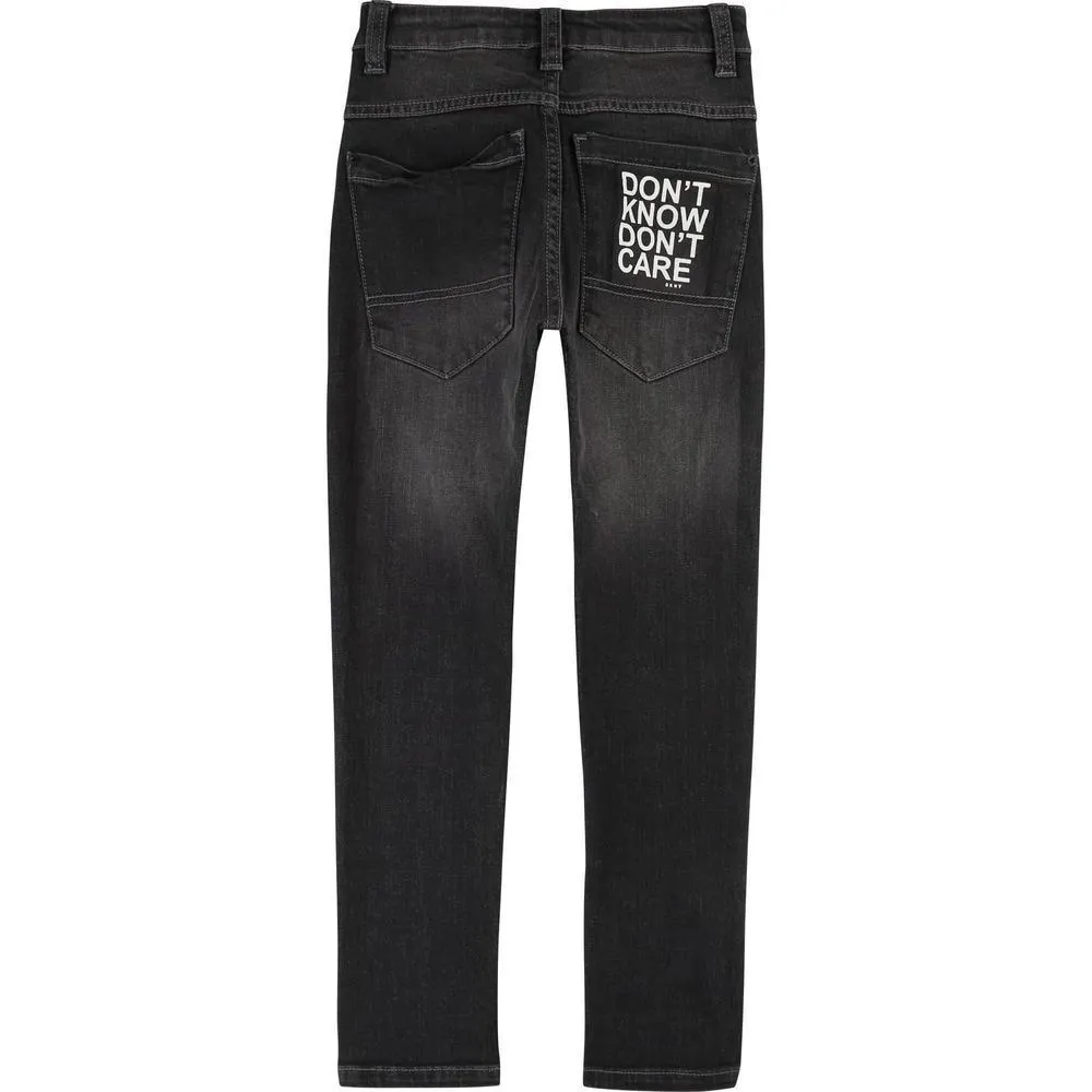 Jeans pour garçons avec logo gris foncé