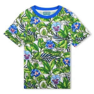T-shirt Garçon Fleur Bokeh Verte