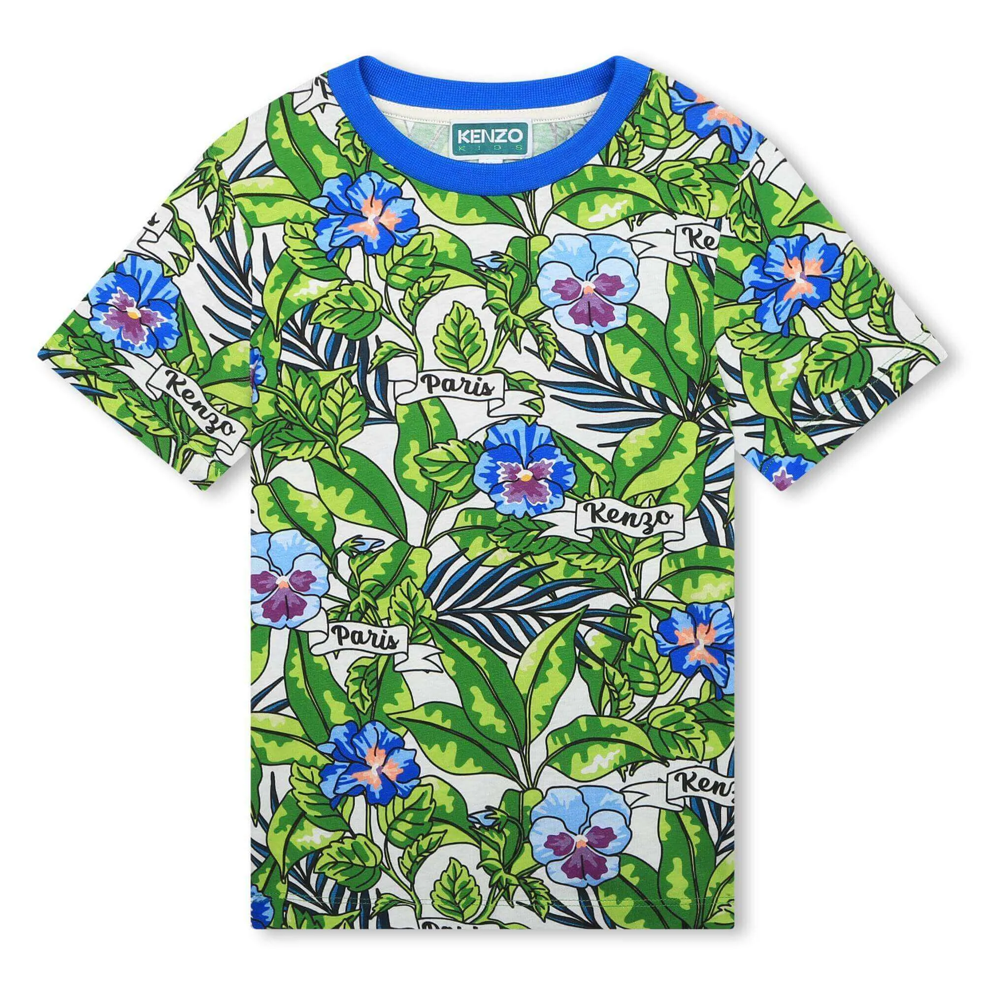 T-shirt Garçon Fleur Bokeh Verte