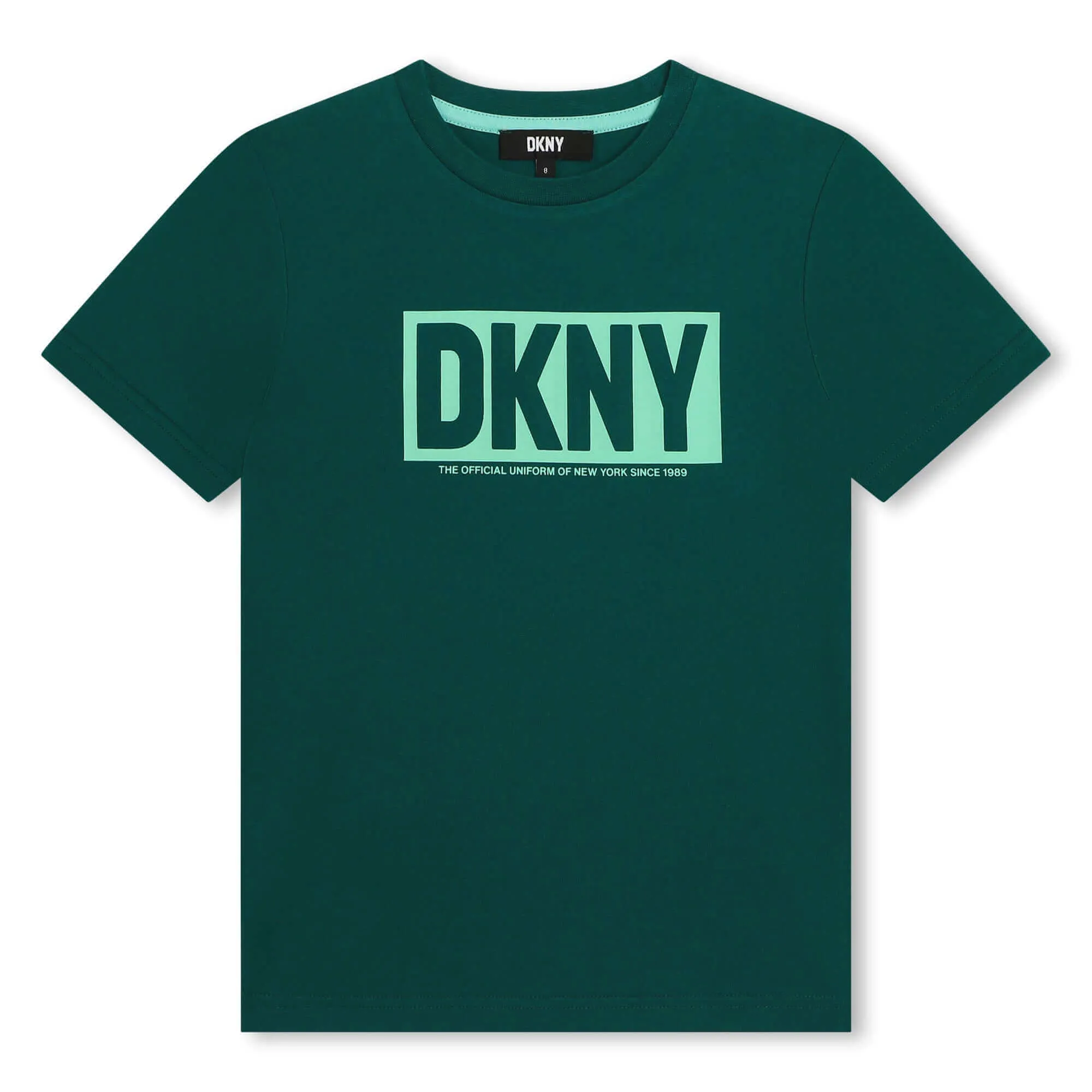 T-shirt pour garçons avec logo vert en gras sur le devant