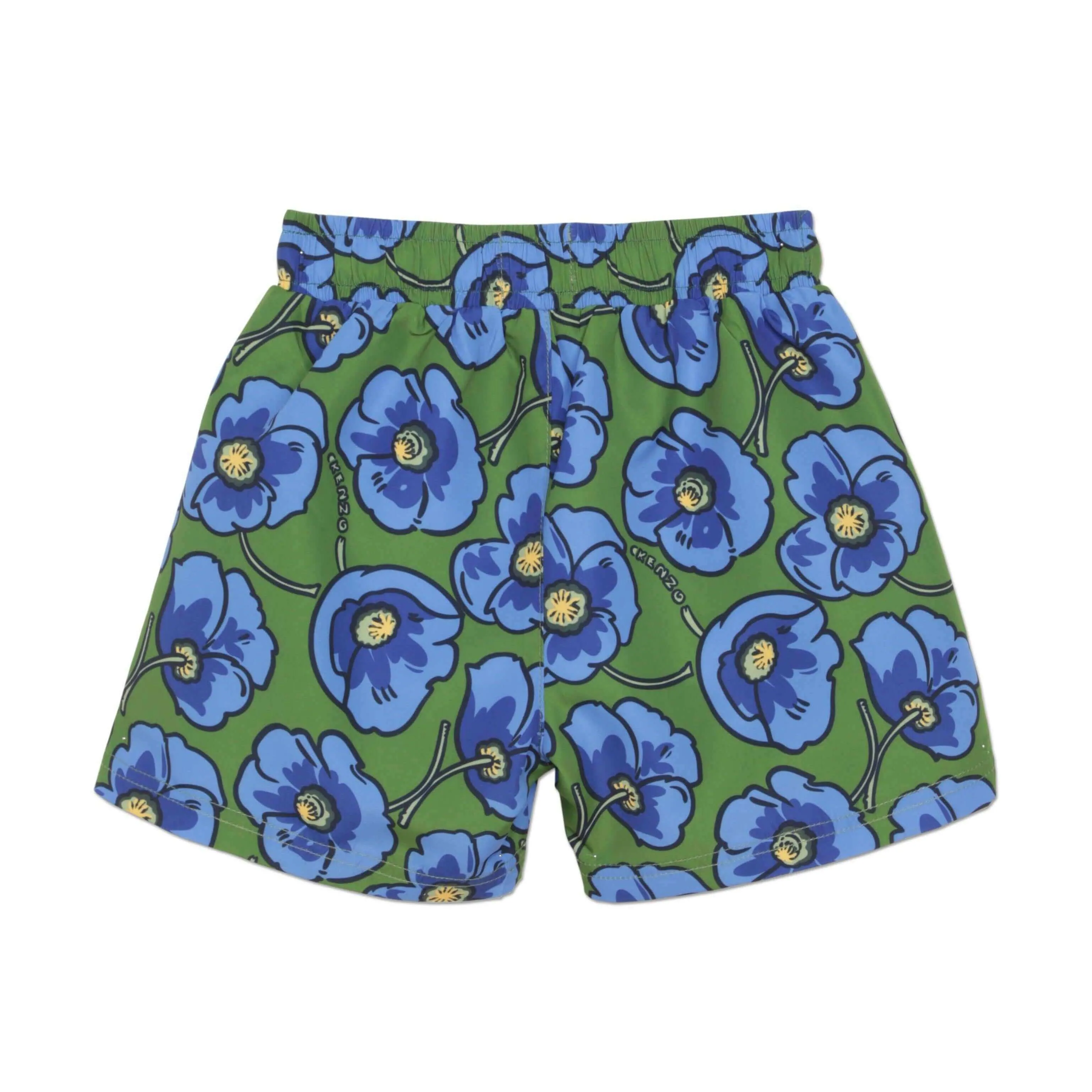 Short de Bain Fleuri Vert pour Garçons
