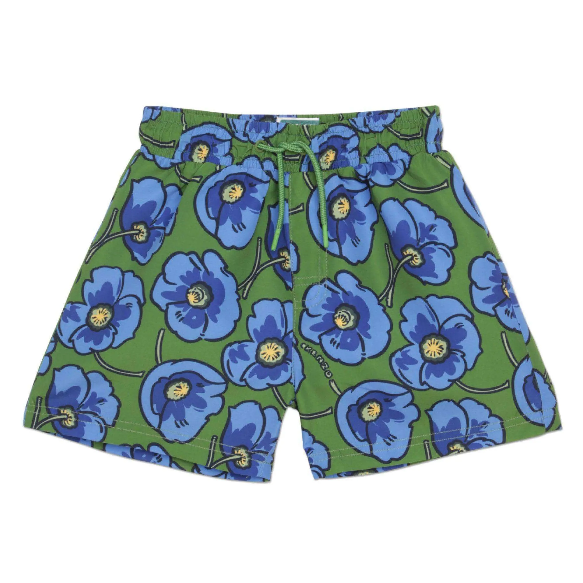 Short de Bain Fleuri Vert pour Garçons