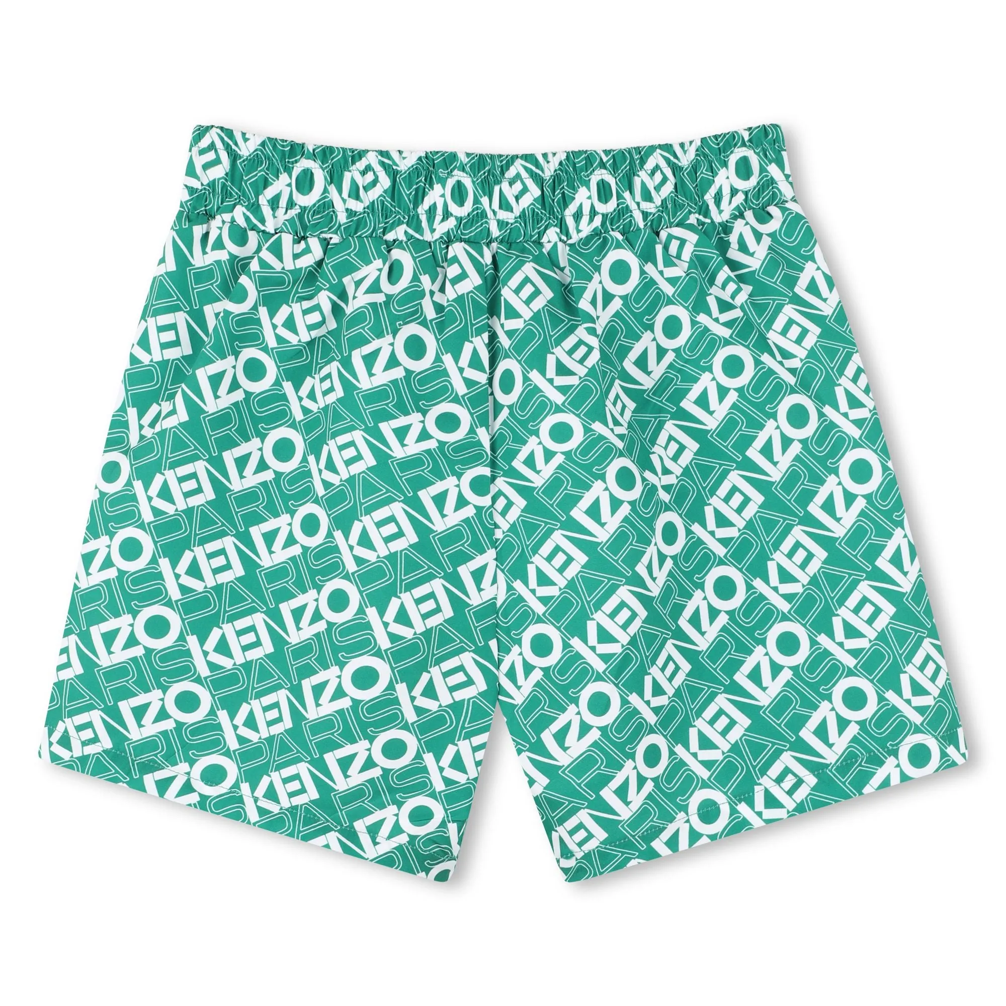 Short de bain vert avec logo pour garçons