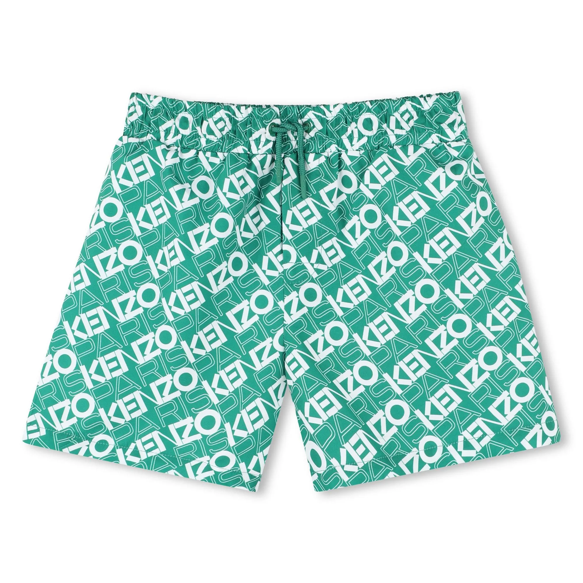 Short de bain vert avec logo pour garçons