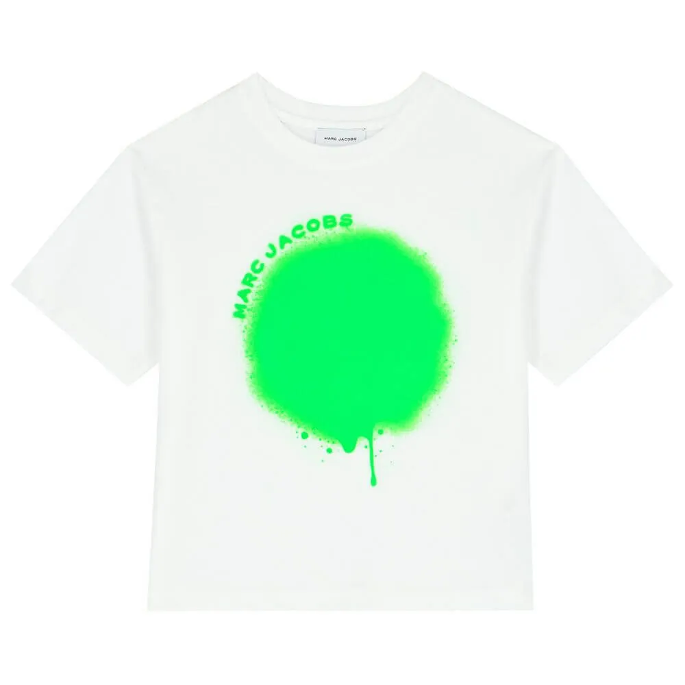 T-shirt pour garçons en spray peint vert