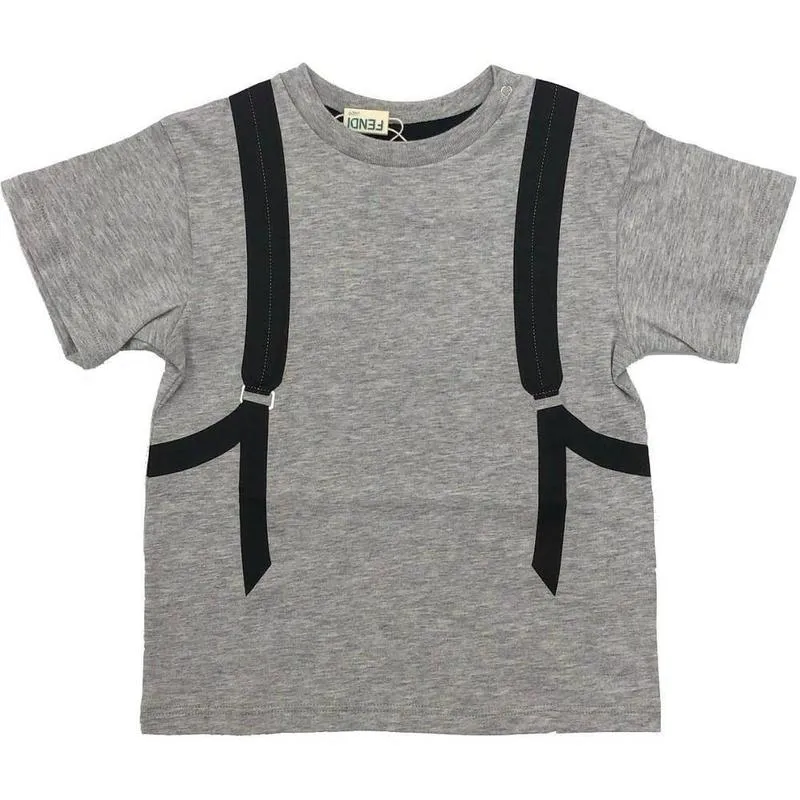 T-shirt avec sac à dos gris pour garçons