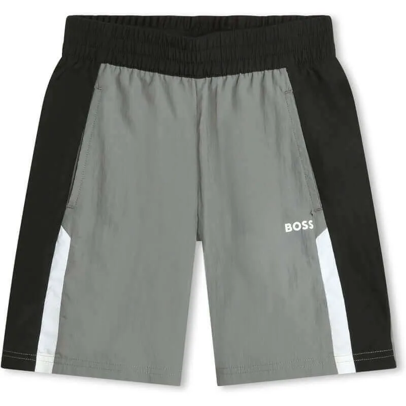 Shorts gris à motifs pour garçons