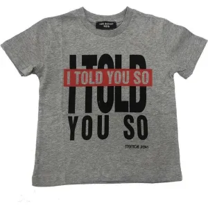 T-shirt pour garçons en coton gris 