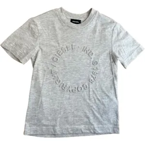 T-shirt gris pour garçons avec motif en relief