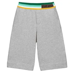 Short Gris Garçon avec Logo FF et Garniture