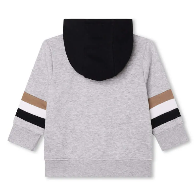 Cardigan à capuche gris pour garçons