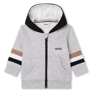 Cardigan à capuche gris pour garçons